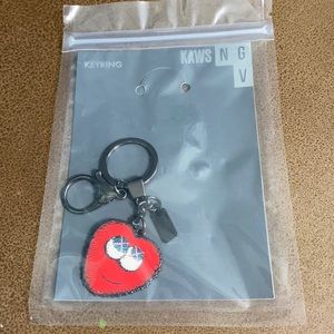Kaws heart keychain